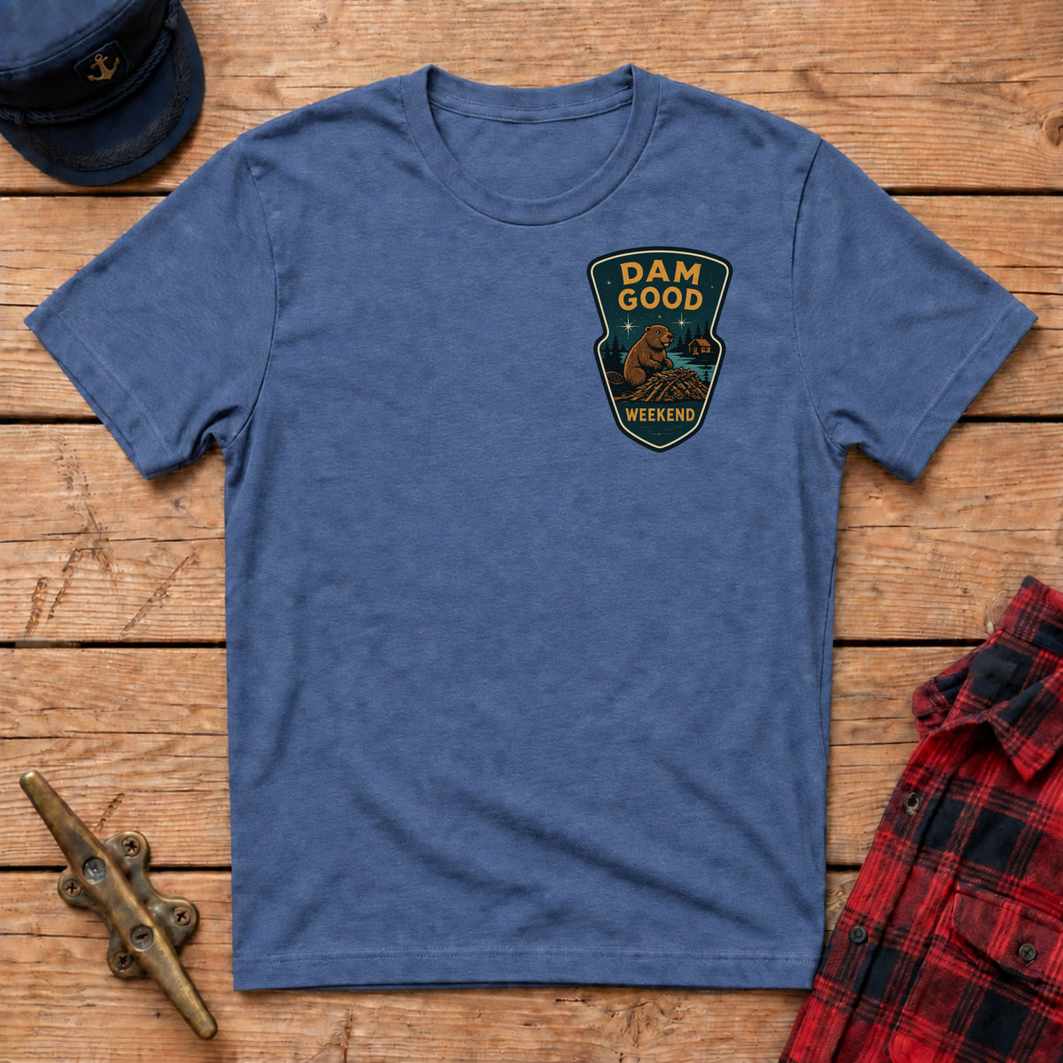 Dam Good Weekend Graphic Badge Tee