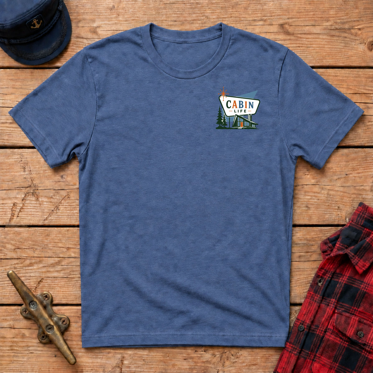 Cabin Life T-Shirt Graphic Badge Tee