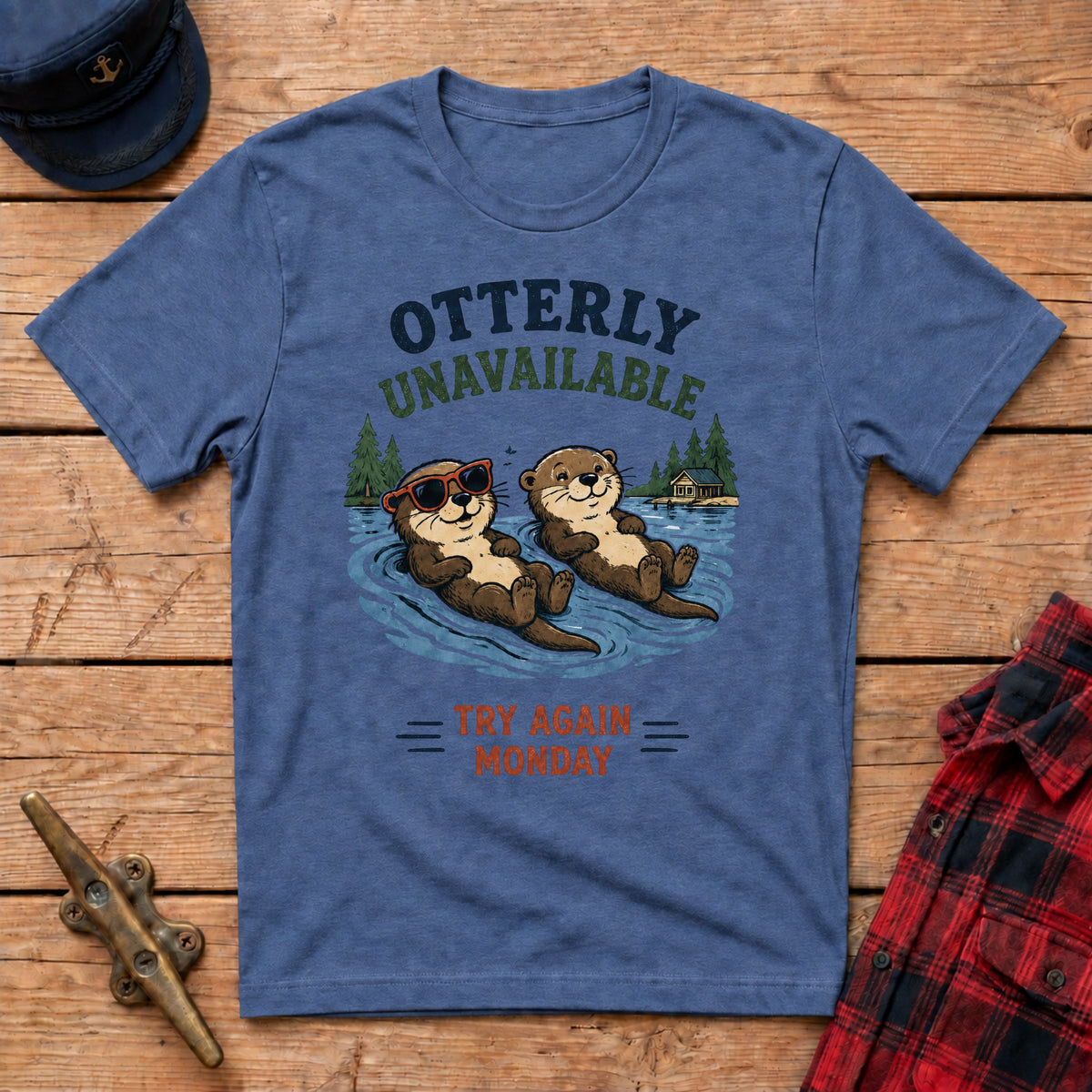 Otterly Unavailable Try Again Monday Graphic Tee
