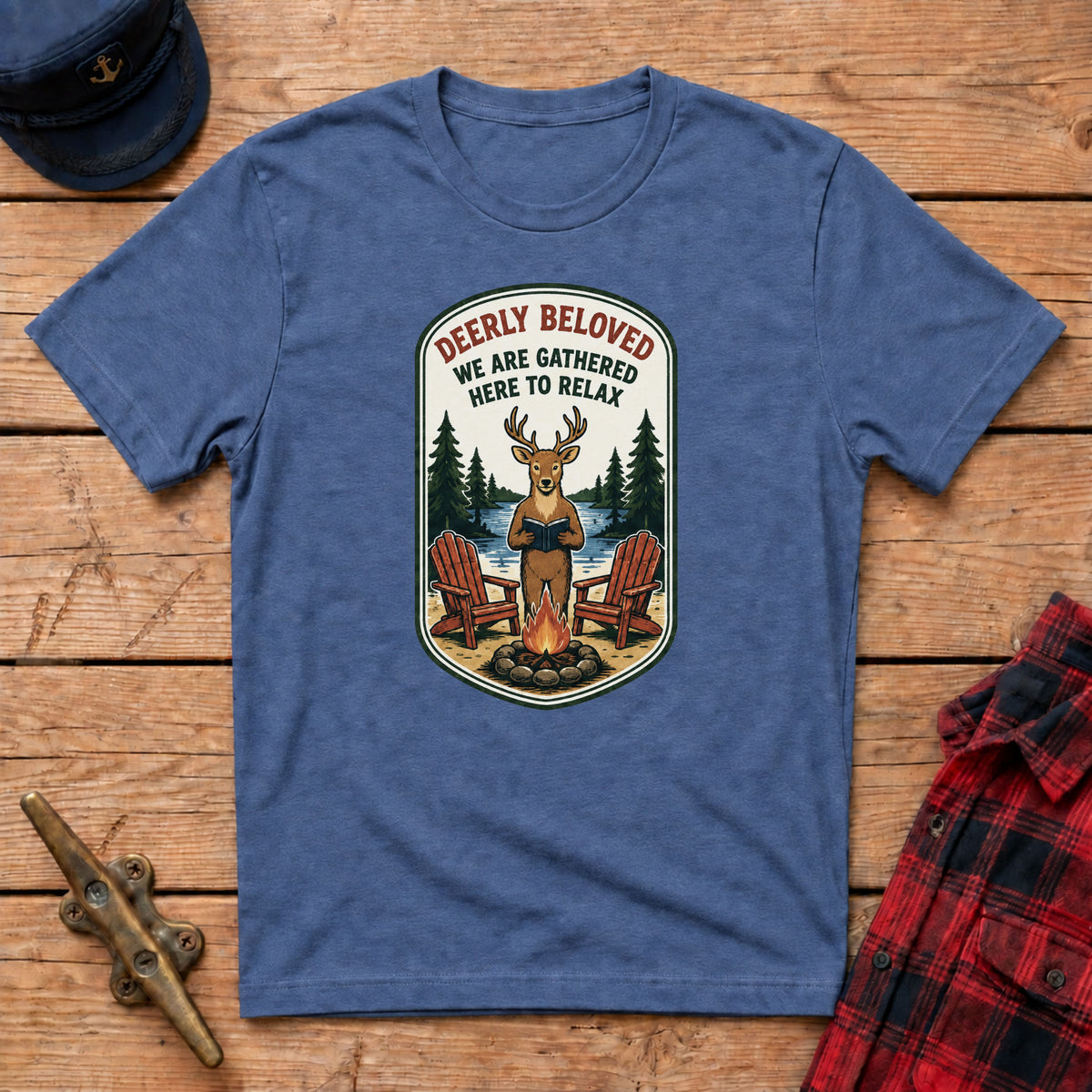 Deerly Beloved We Are Gathered Here to Relax Graphic Tee