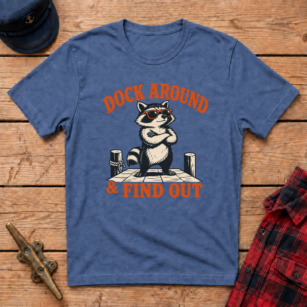 Dock Around & Find Out Raccoon Graphic Tee