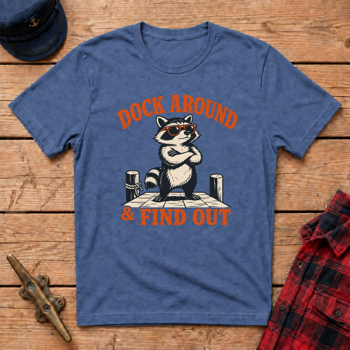 Dock Around & Find Out Raccoon Graphic Tee