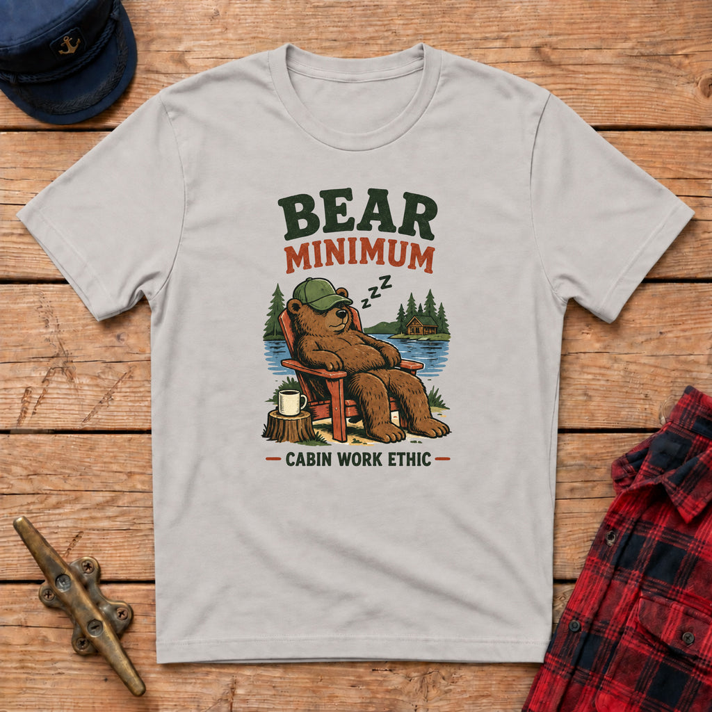 Bear Minimum Cabin Work Ethic Graphic Tee