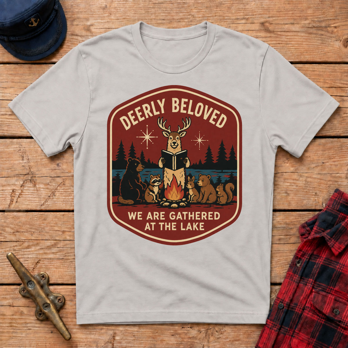 Deerly Beloved We Are Gathered at the Lake Graphic Tee