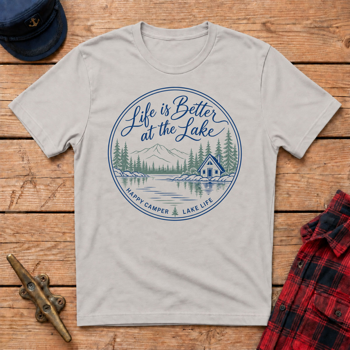 Life is Better at the Lake Happy Camper Graphic Tee