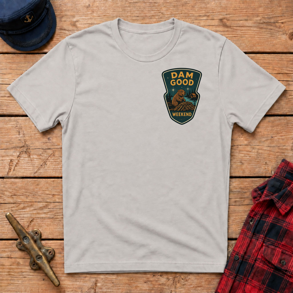 Dam Good Weekend Graphic Badge Tee