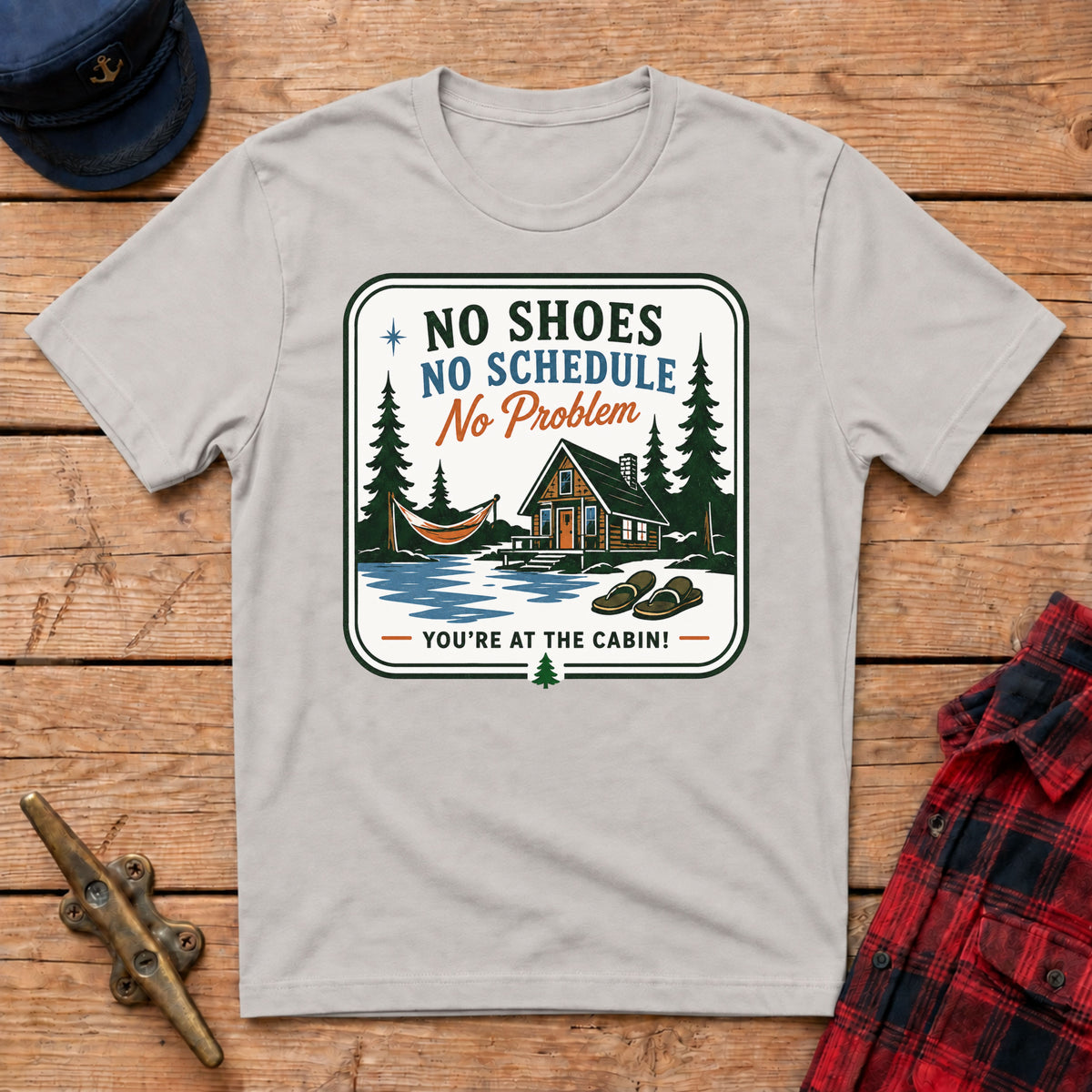 No Shoes No Schedule No Problem Graphic Tee