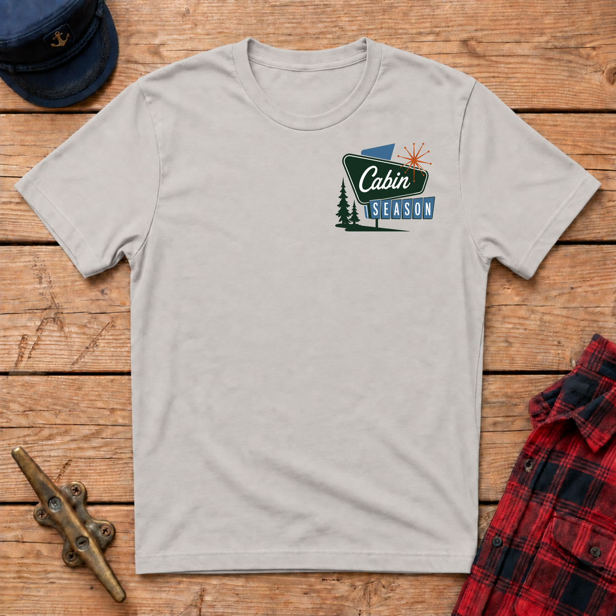 Cabin Season Graphic Badge Tee