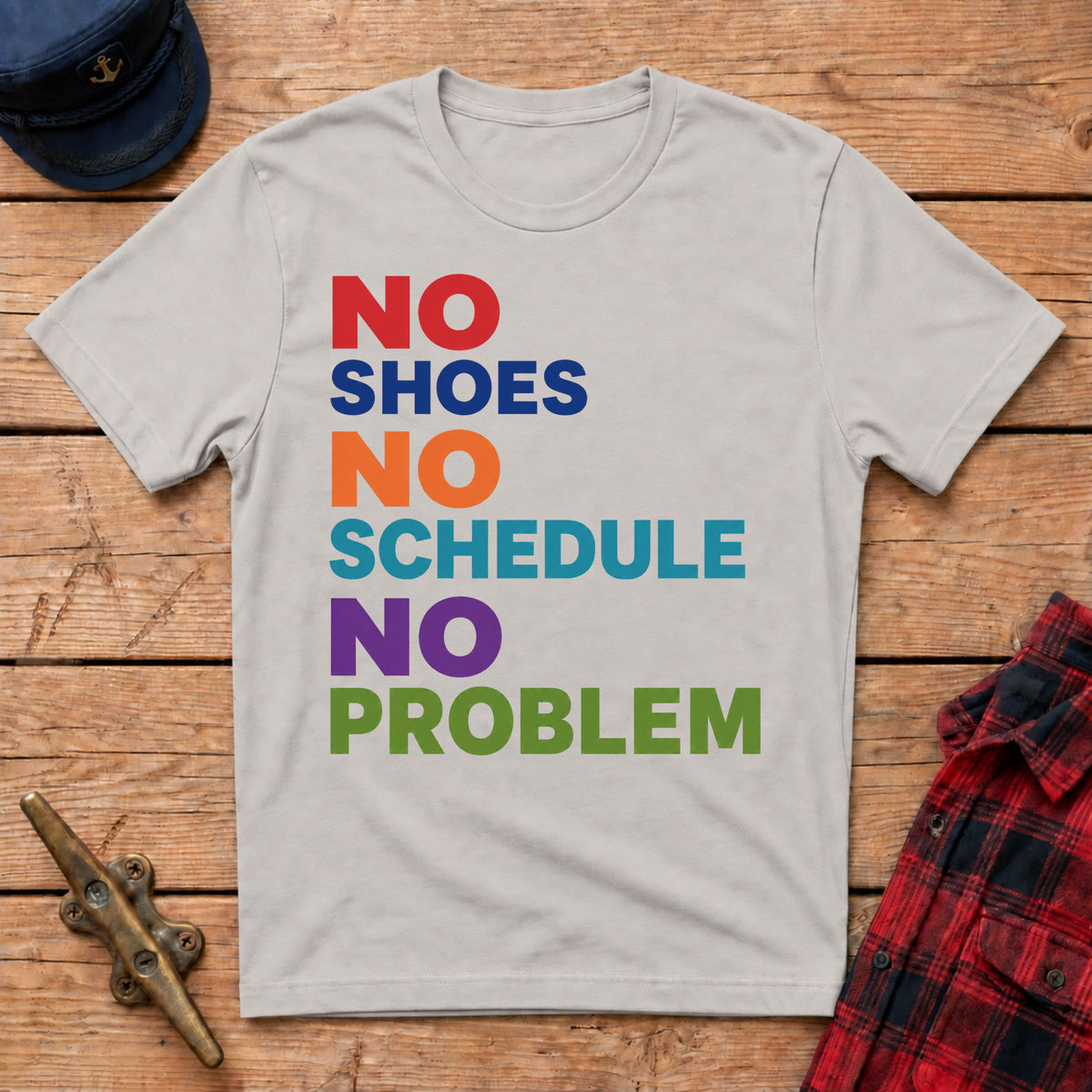 No Shoes No Schedule No Problem Graphic Tee