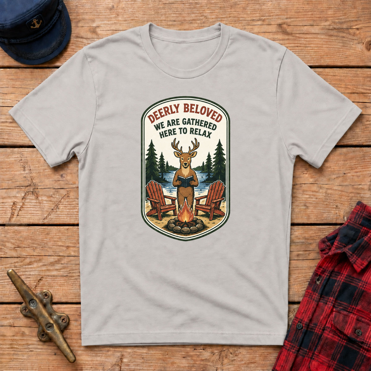 Deerly Beloved We Are Gathered Here to Relax Graphic Tee