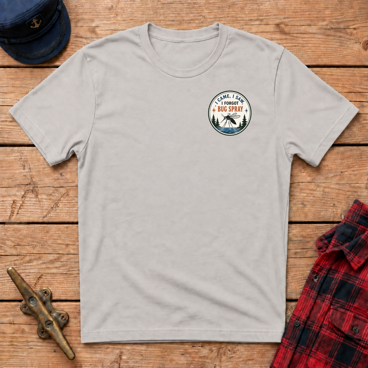 I Came, I Saw, I Forgot Bug Spray Graphic Badge Tee