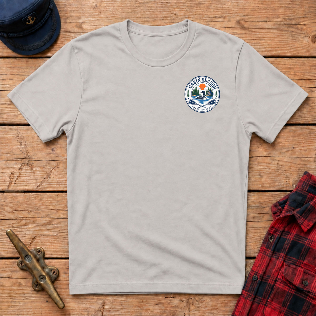 Cabin Season Graphic Badge Tee
