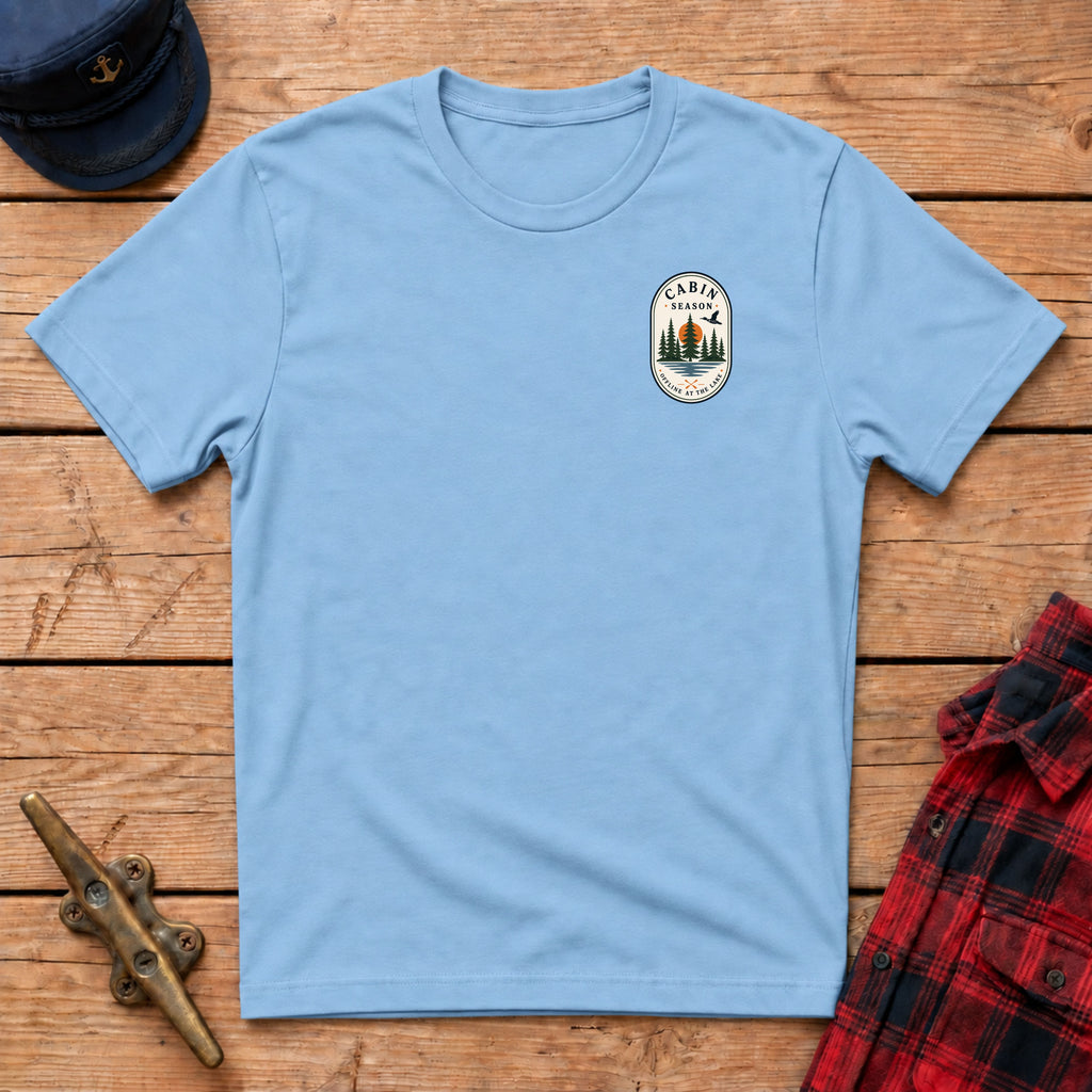 Cabin Season Offline at the Cabin Graphic Badge Tee