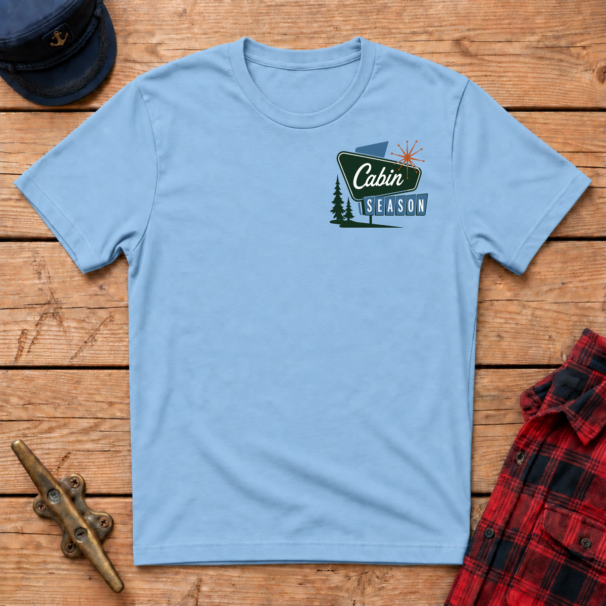 Cabin Season Graphic Badge Tee