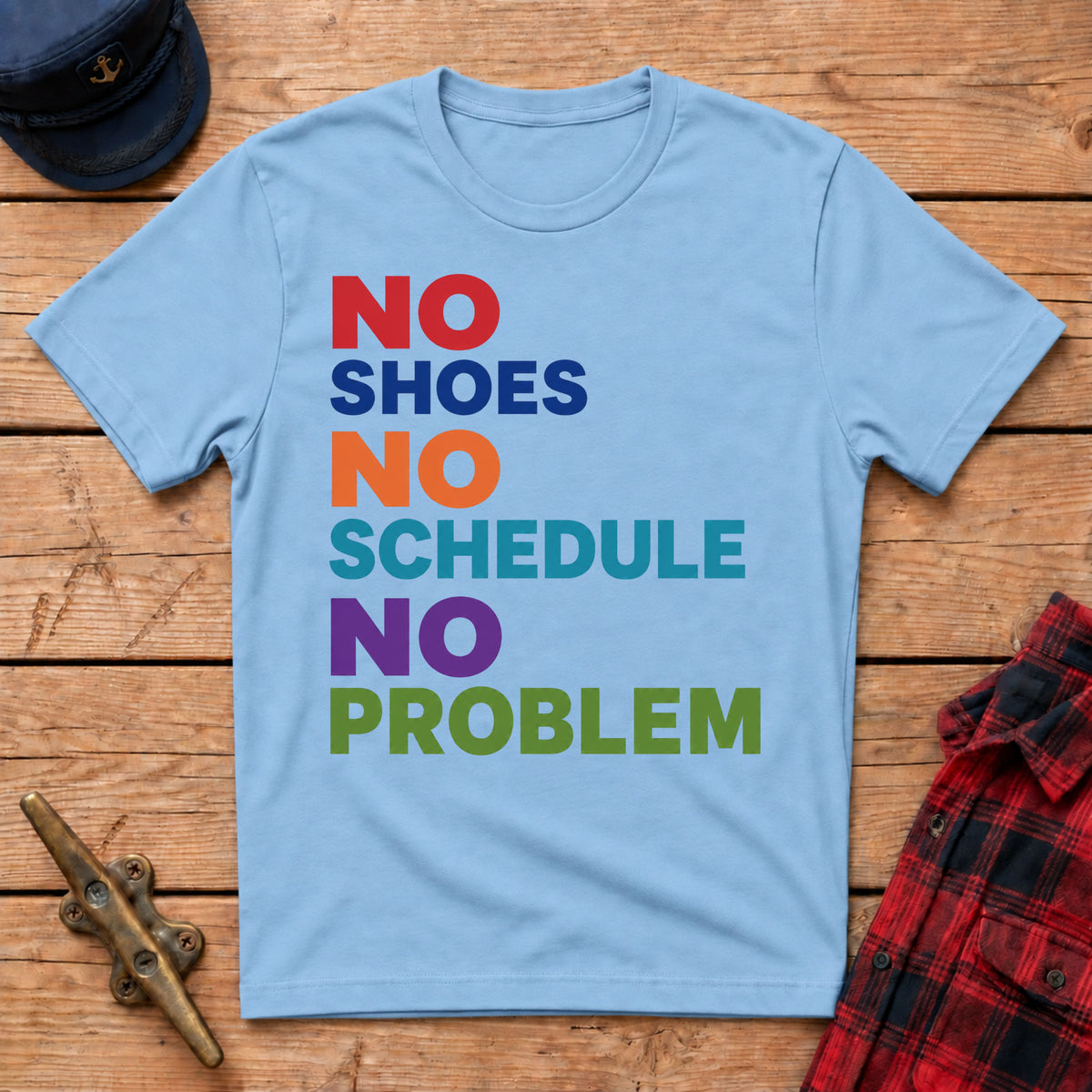 No Shoes No Schedule No Problem Graphic Tee