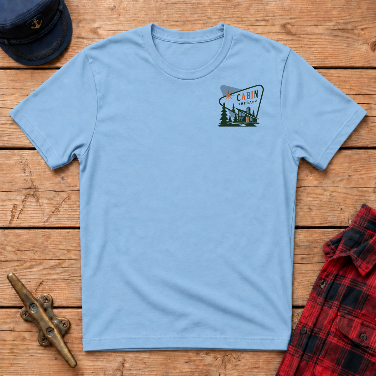 Cabin Therapy Graphic Badge Tee