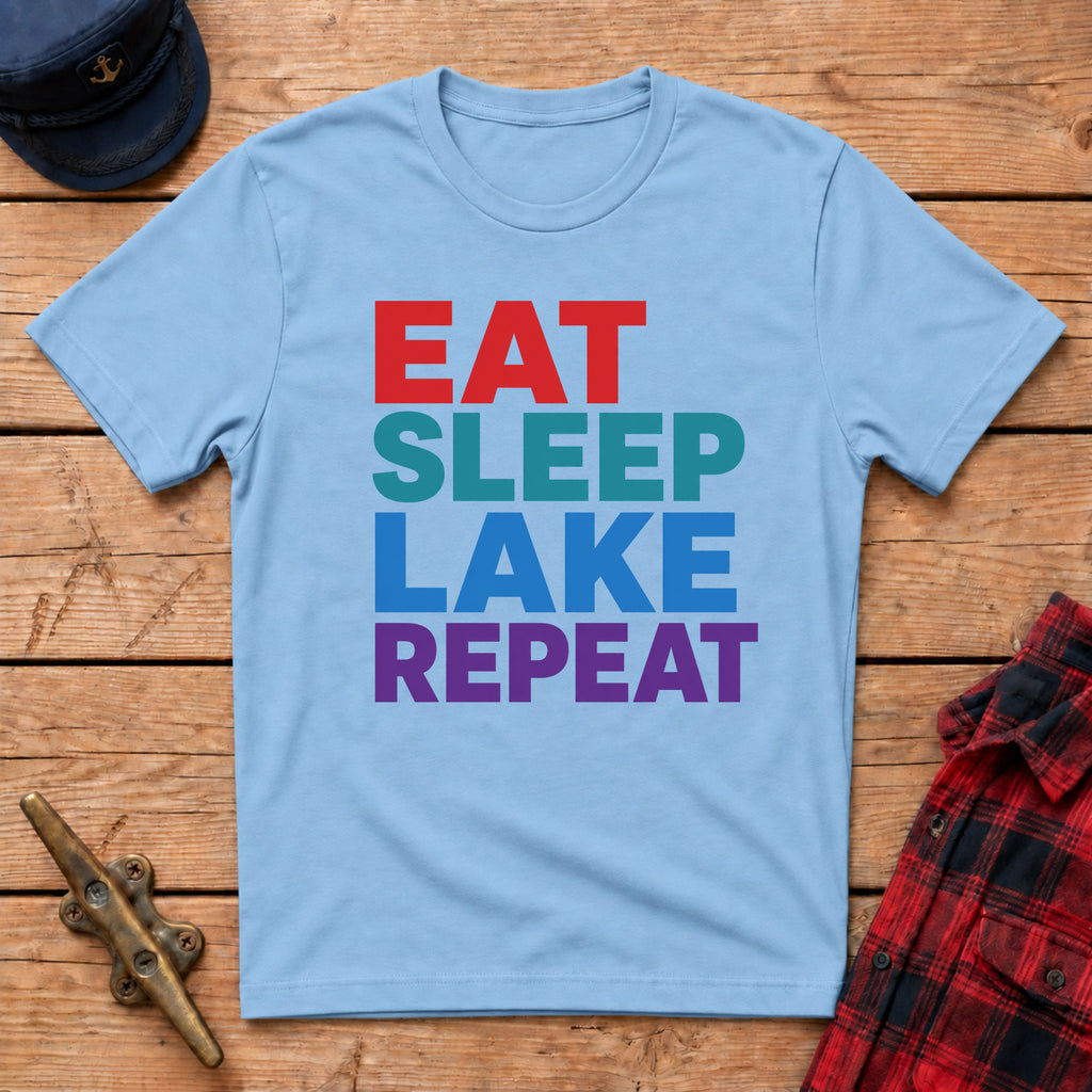 Eat Sleep Lake Repeat Graphic Tee