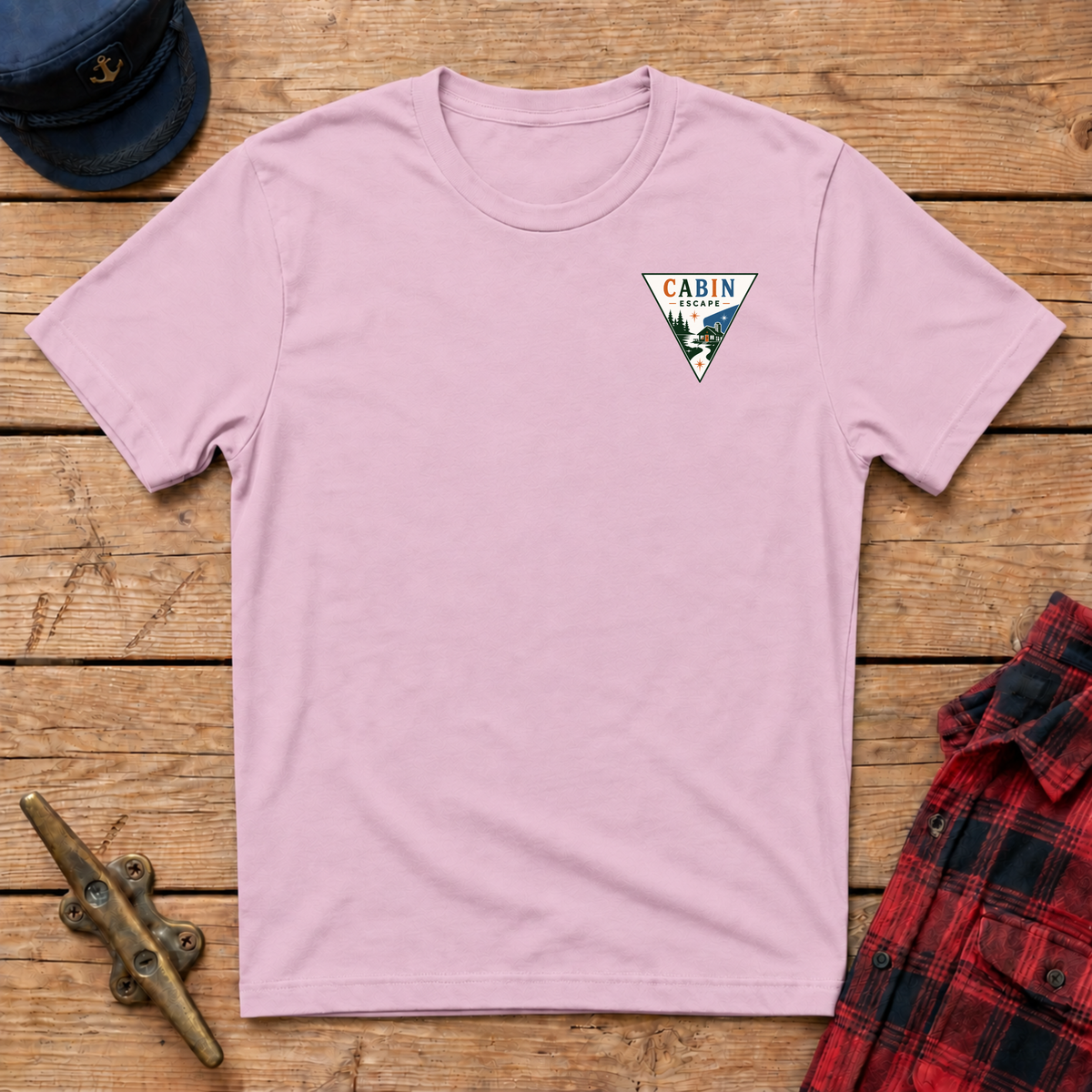 Cabin Escape Triangle Graphic Badge Tee