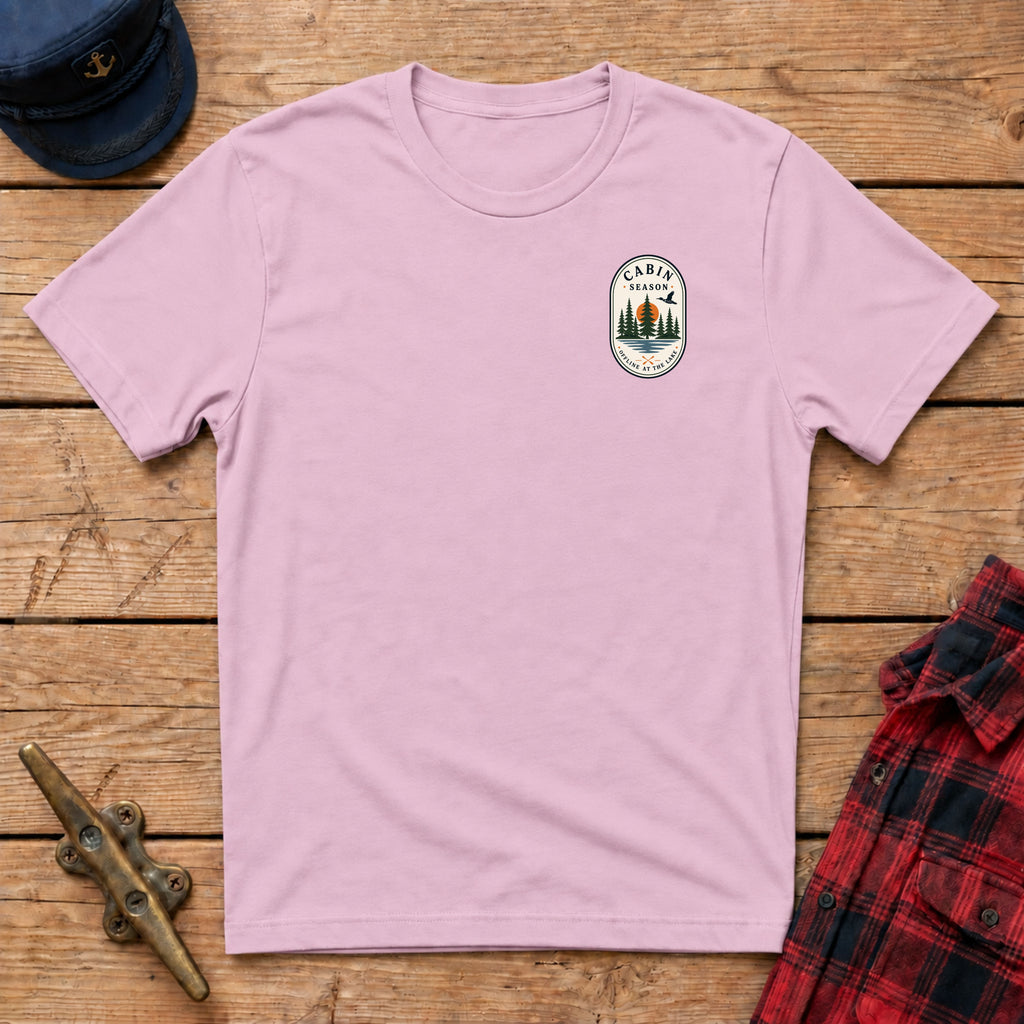 Cabin Season Offline at the Cabin Graphic Badge Tee