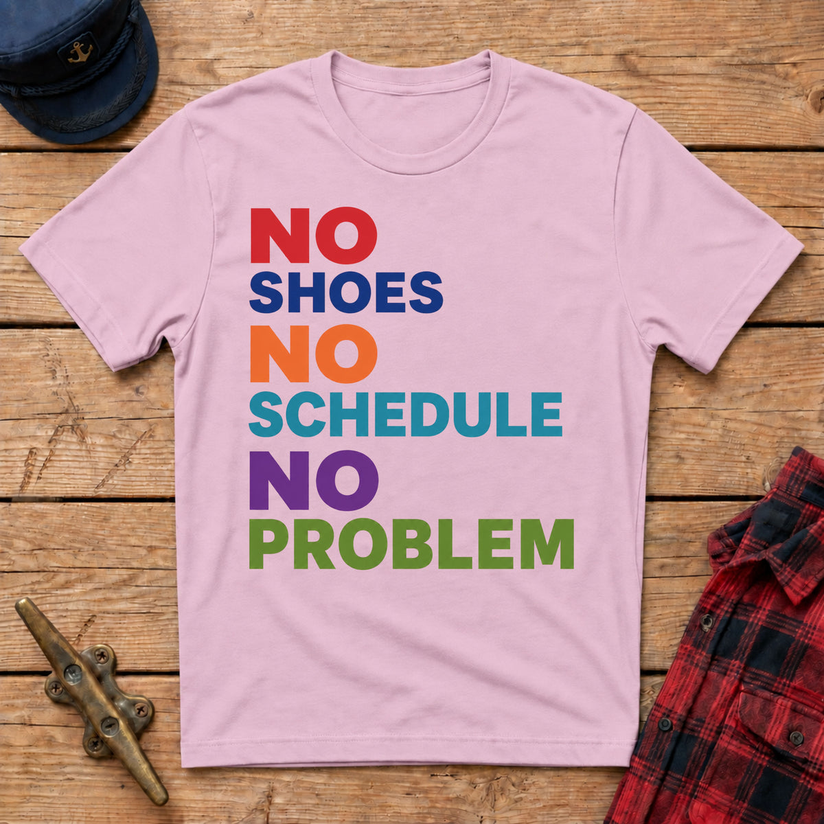 No Shoes No Schedule No Problem Graphic Tee