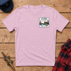 No Shoes, No Schedule, No Problems Graphic Badge Tee