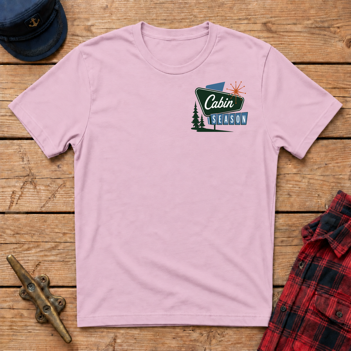 Cabin Season Graphic Badge Tee
