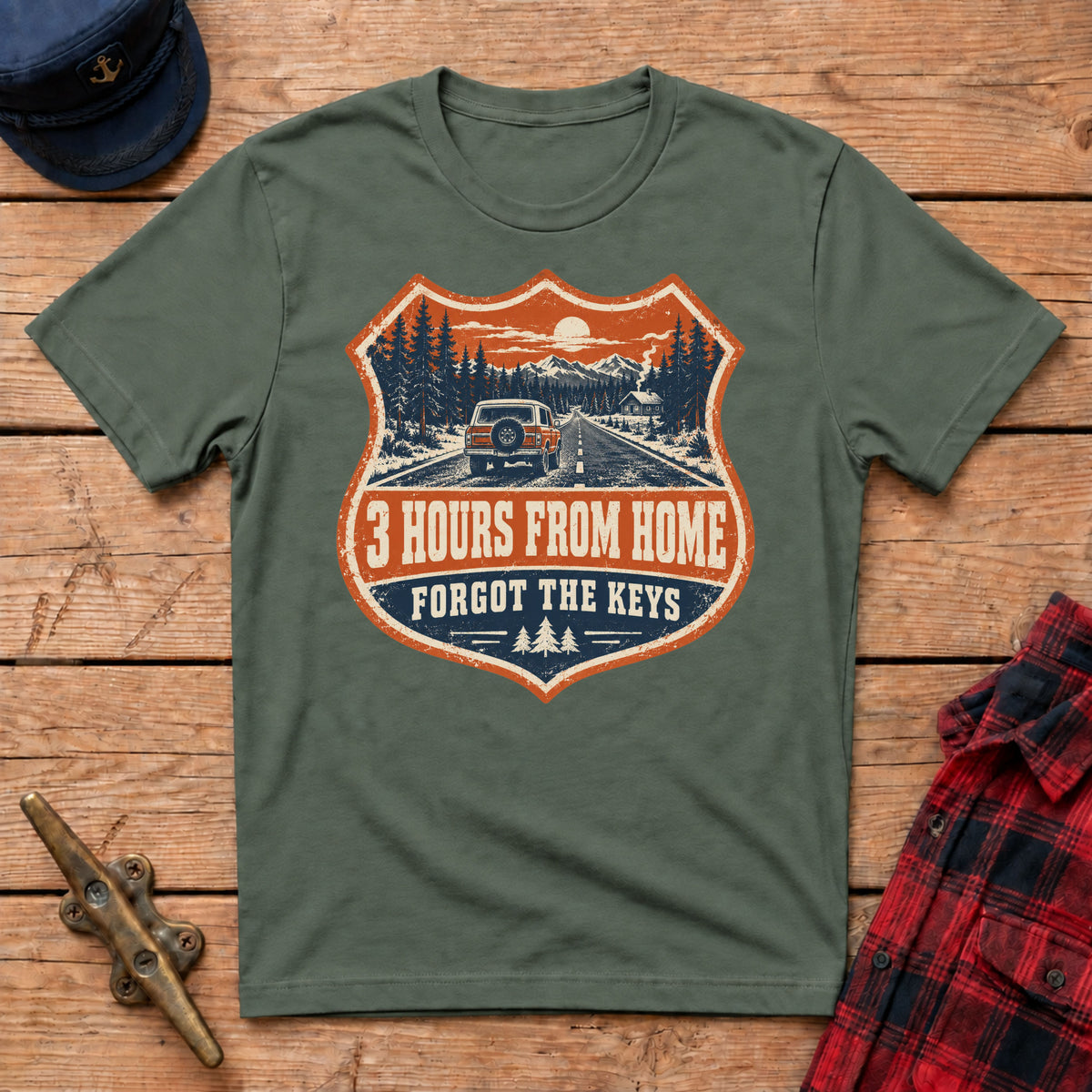 3 Hours From Home - Forgot The Keys Graphic Tee