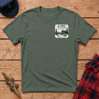 No Shoes, No Schedule, No Problems Graphic Badge Tee
