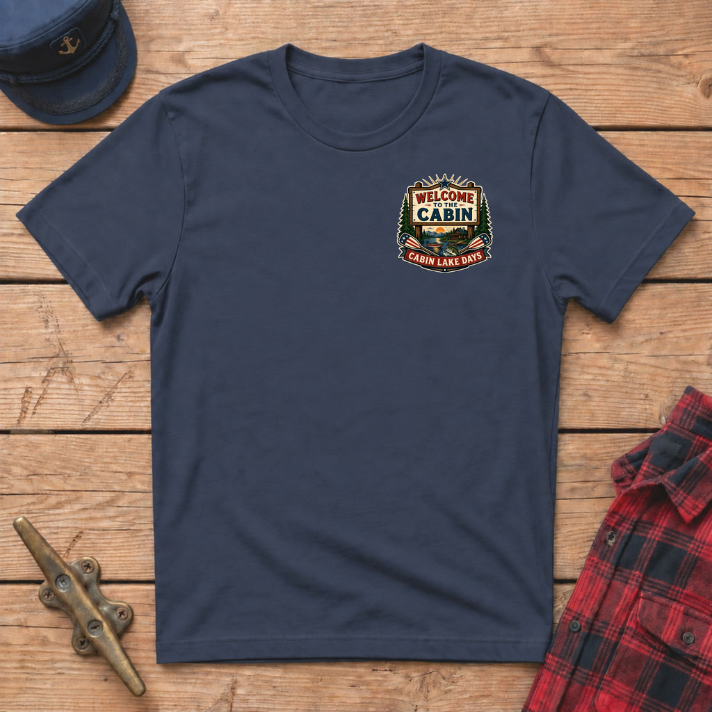 Welcome to the Cabin Graphic Badge Tee