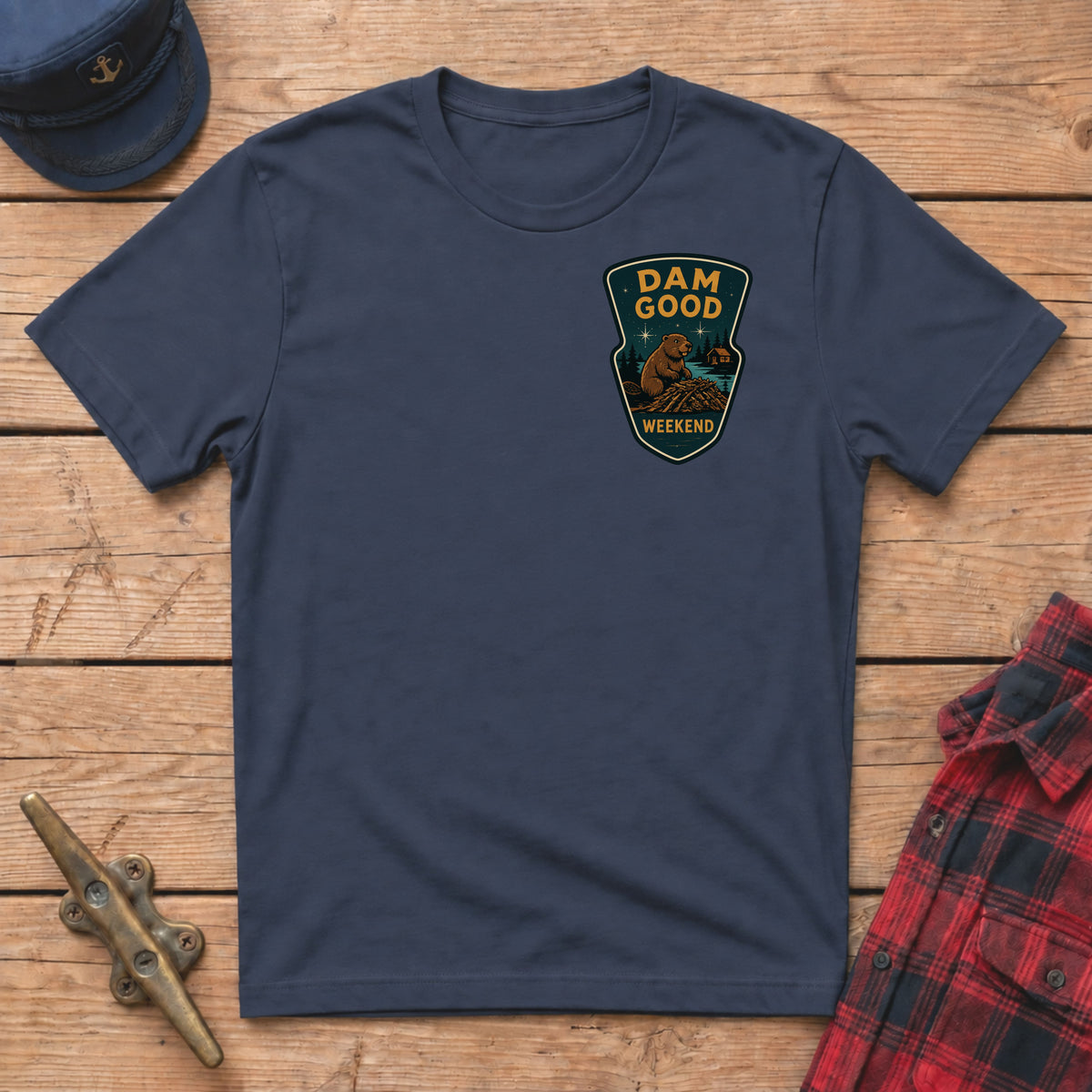 Dam Good Weekend Graphic Badge Tee