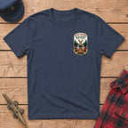 Deerly Beloved We Are Gathered Here to Relax Graphic Badge Tee