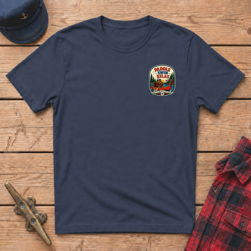 Paddle, Swim & Relax Graphic Badge Tee