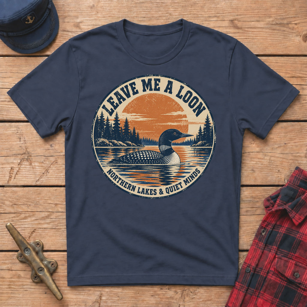 Leave Me A Loon Retro Graphic Tee