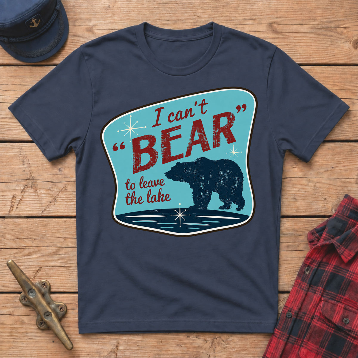 I Can't 'Bear' to Leave the Lake Graphic Tee