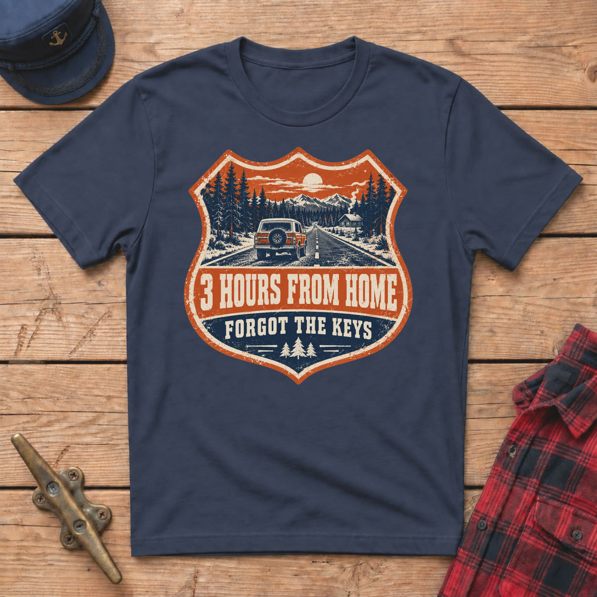 3 Hours From Home - Forgot The Keys Graphic Tee
