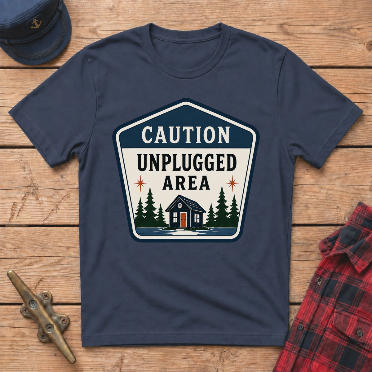 Caution Unplugged Area Graphic Tee