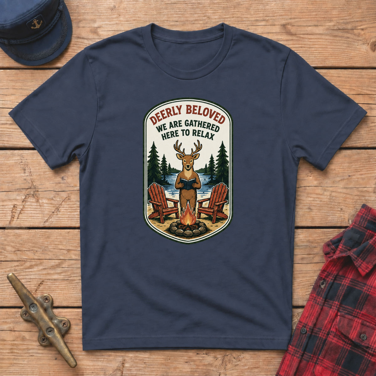 Deerly Beloved We Are Gathered Here to Relax Graphic Tee