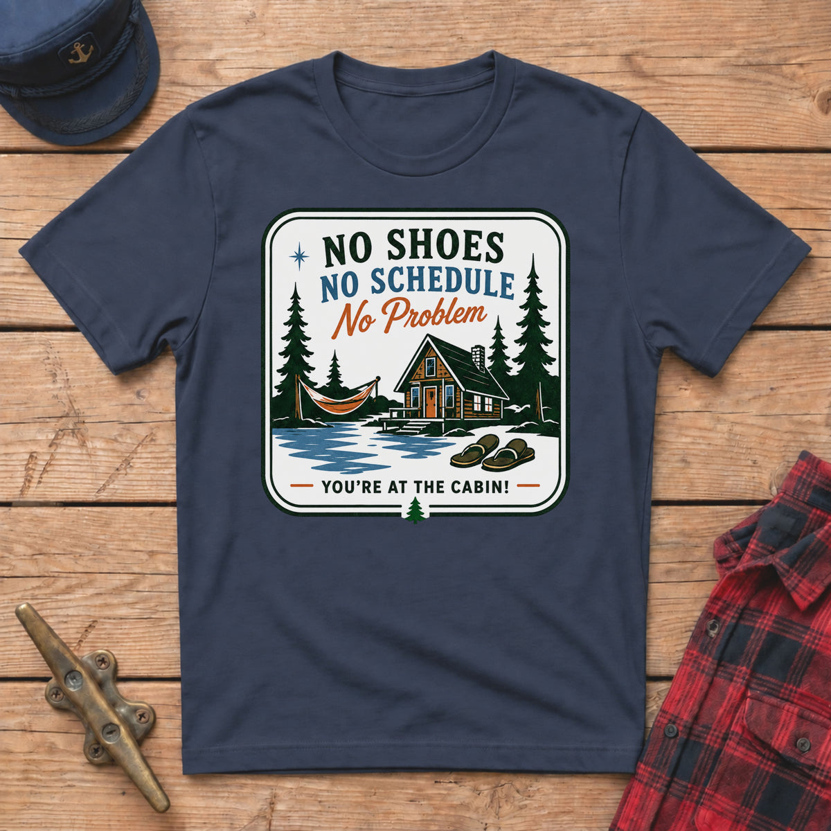 No Shoes No Schedule No Problem Graphic Tee