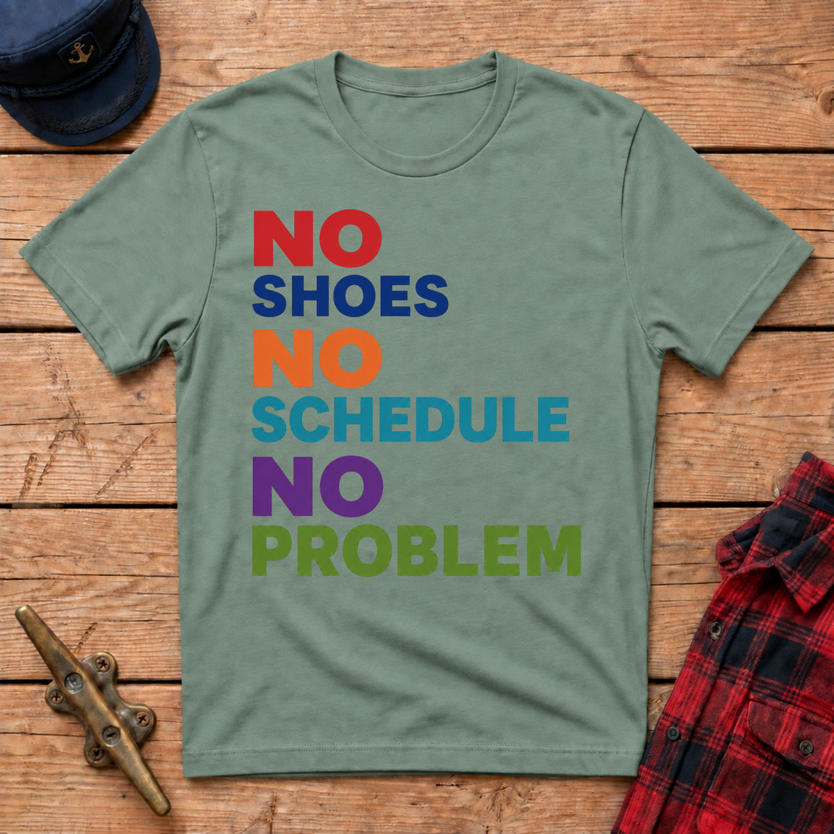 No Shoes No Schedule No Problem Graphic Tee