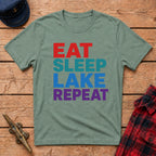 Eat Sleep Lake Repeat Graphic Tee