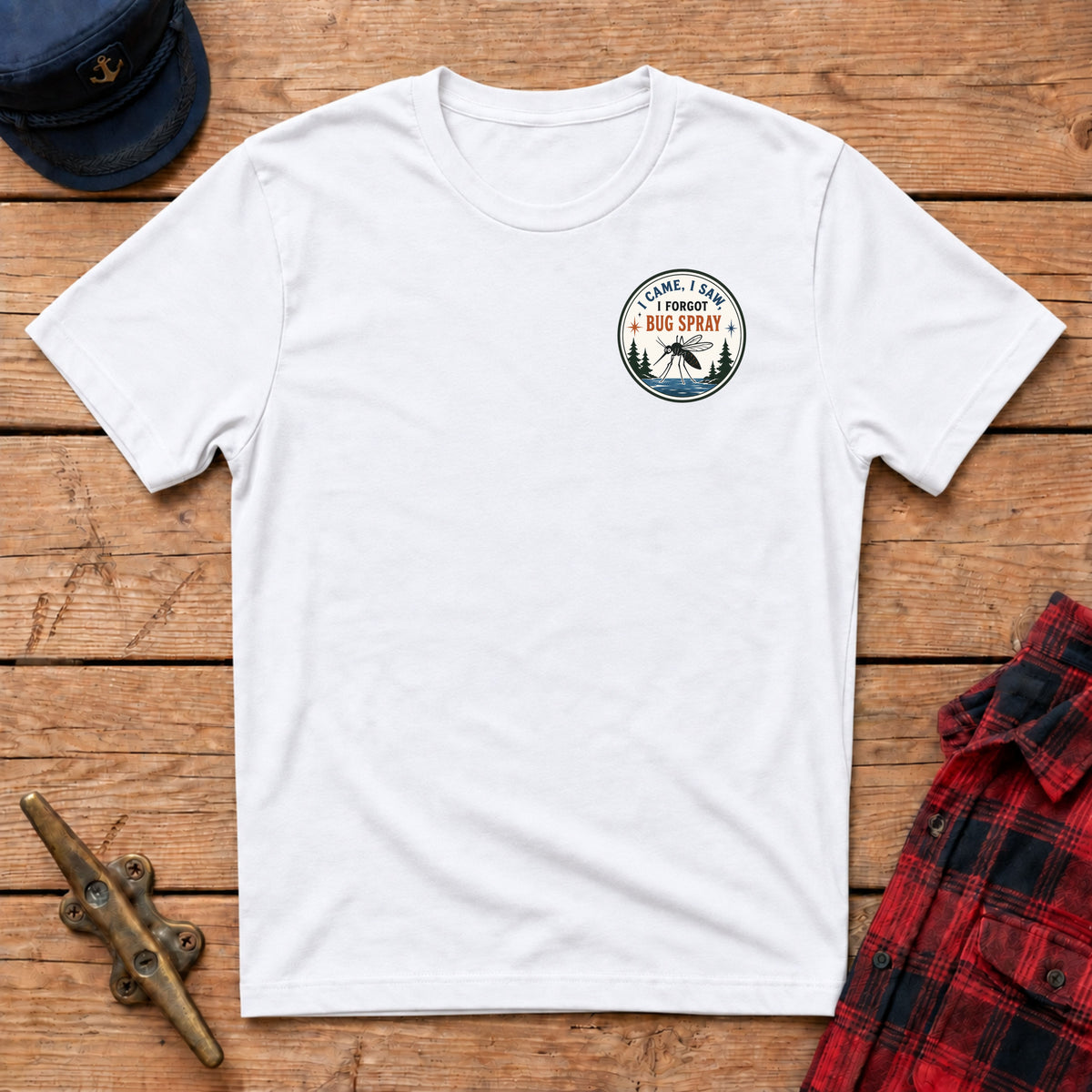 I Came, I Saw, I Forgot Bug Spray Graphic Badge Tee