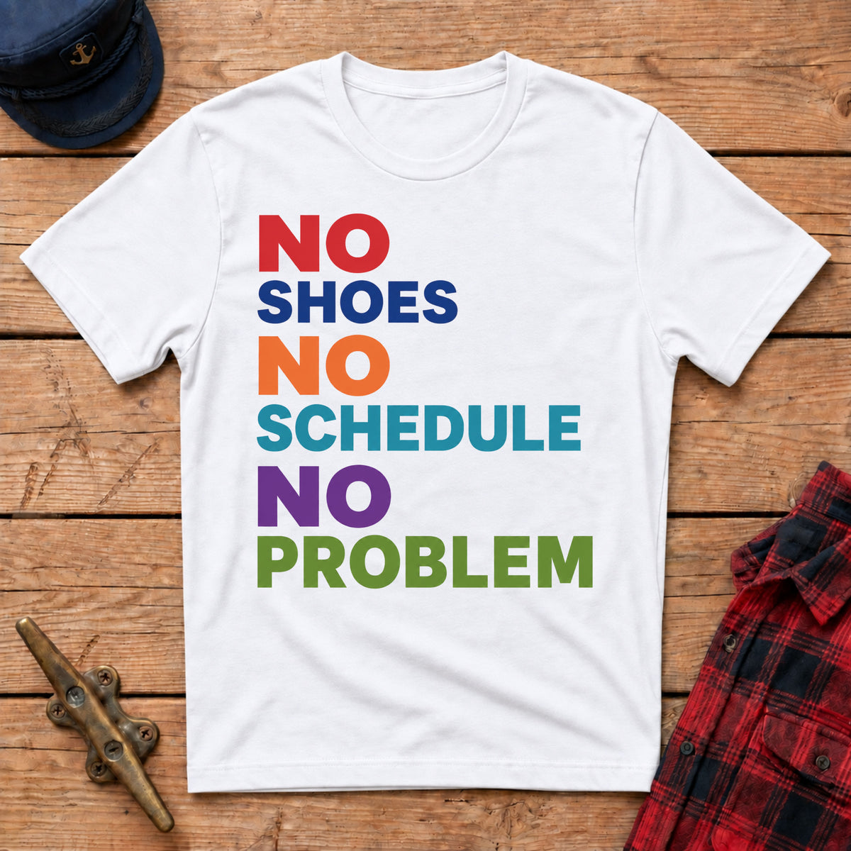 No Shoes No Schedule No Problem Graphic Tee
