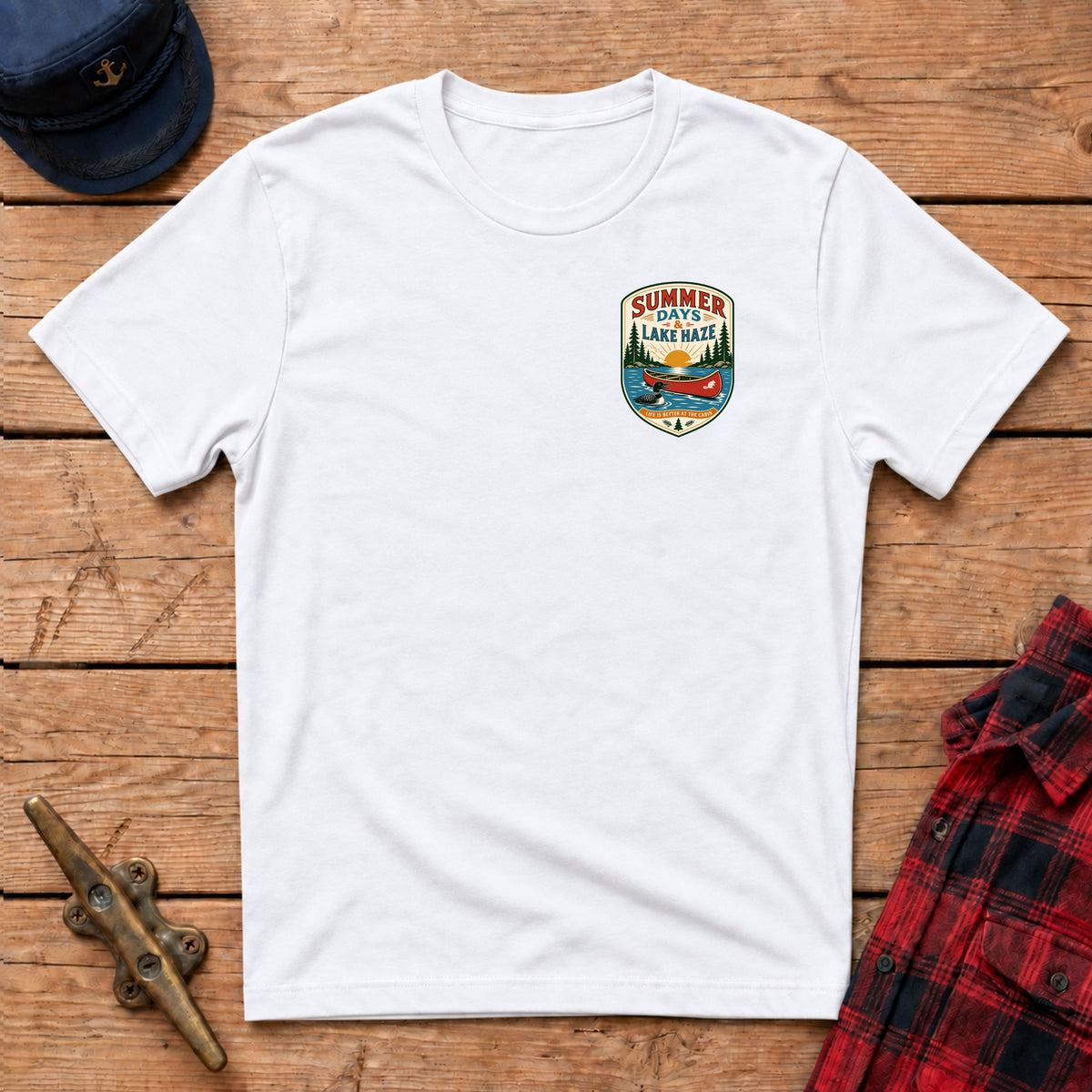 Summer Days & Lake Haze Graphic Badge Tee