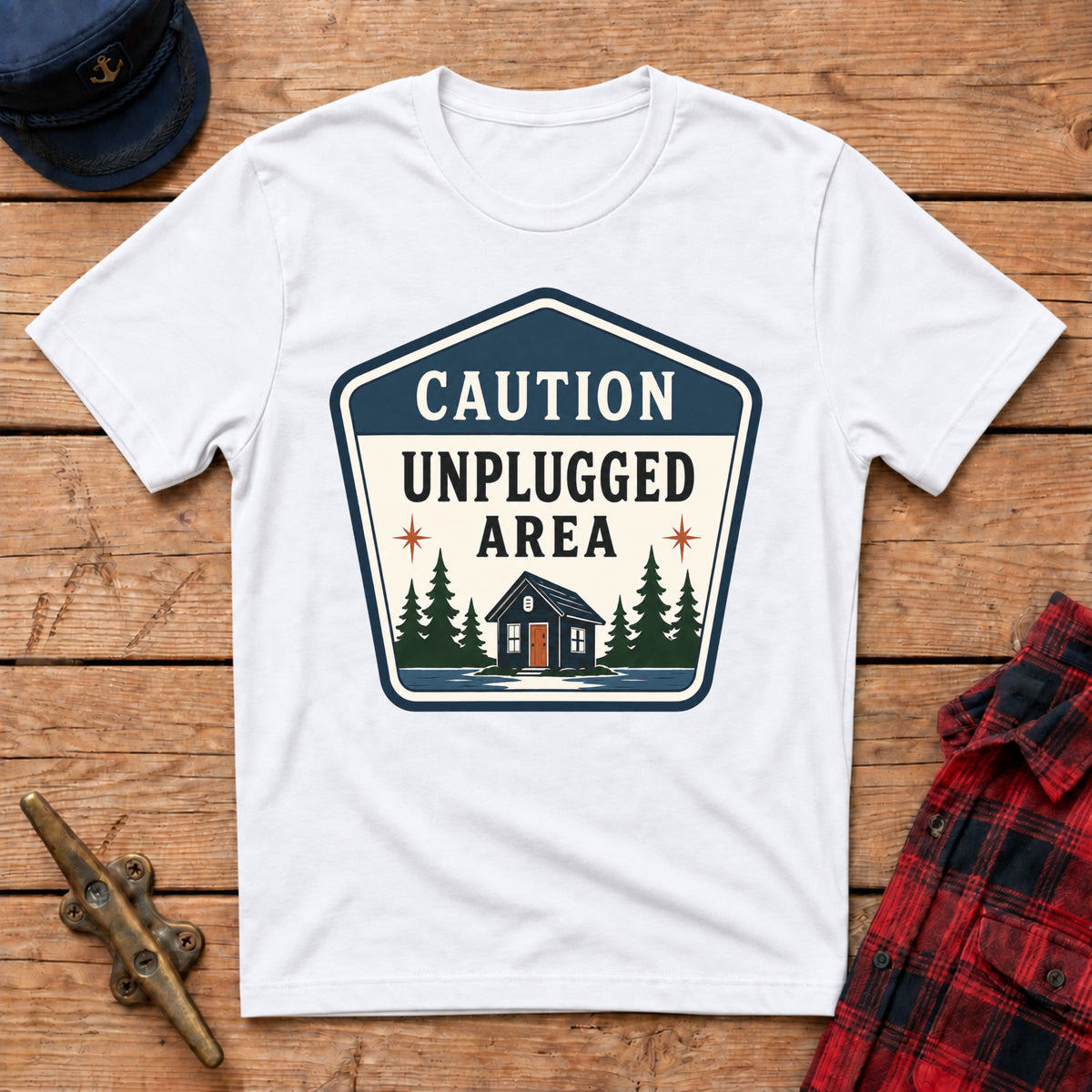 Caution Unplugged Area Graphic Tee