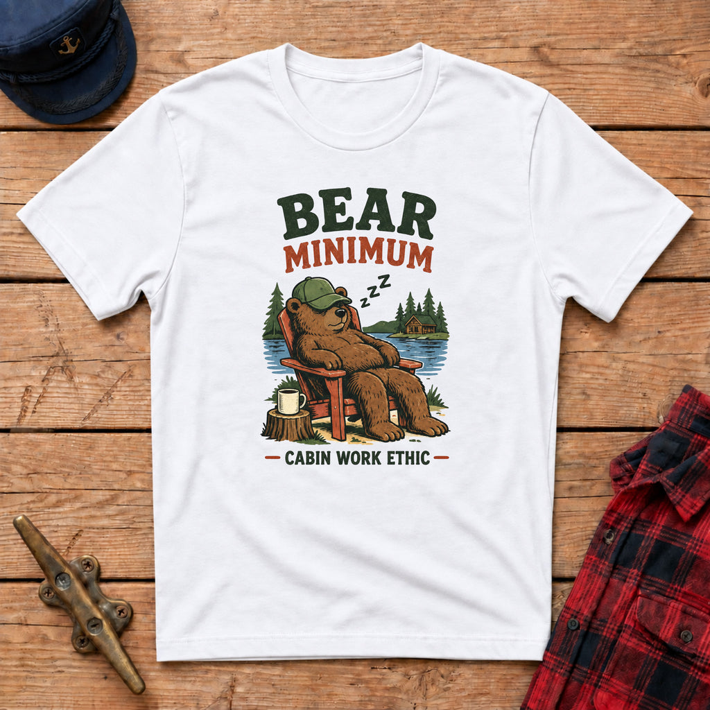 Bear Minimum Cabin Work Ethic Graphic Tee