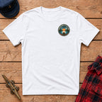 Adventure Is Calling Answer At The Lake Graphic Badge Tee