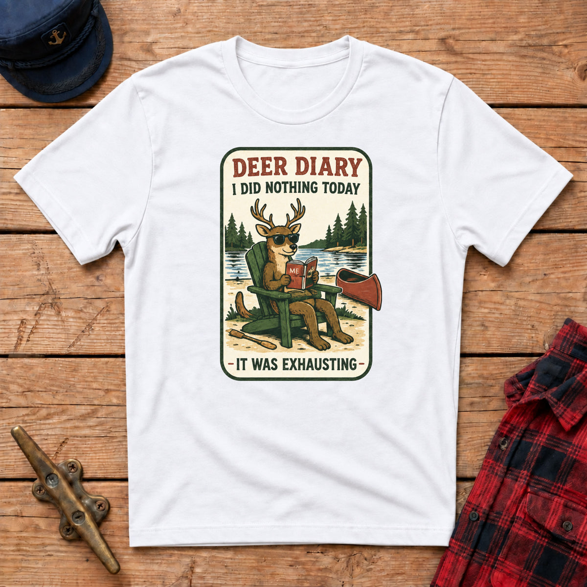 Deer Diary I Did Nothing Today Graphic Tee