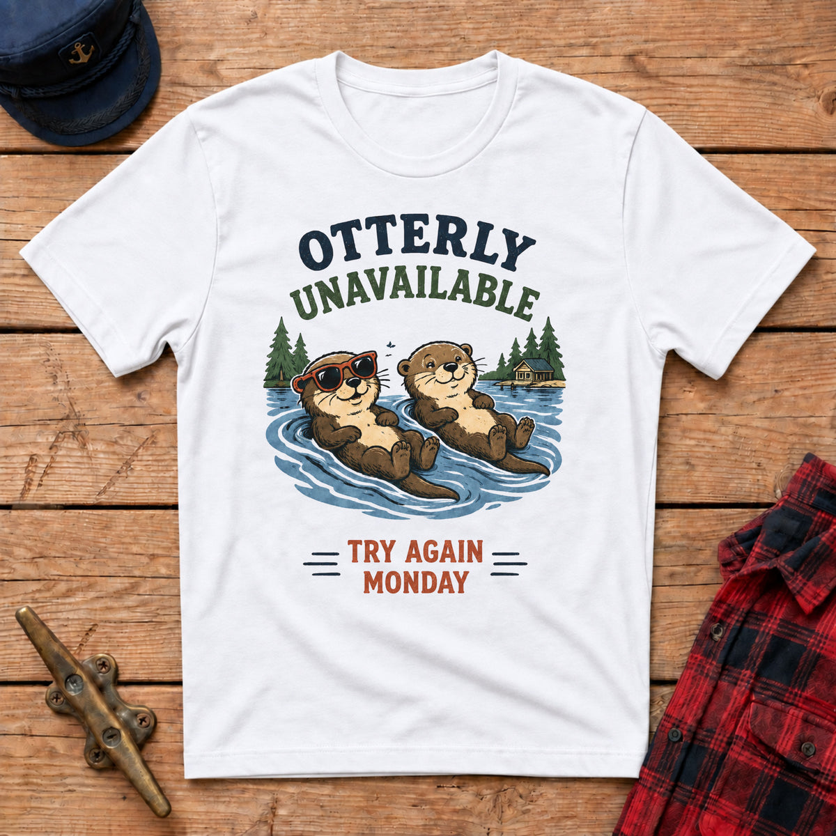 Otterly Unavailable Try Again Monday Graphic Tee