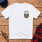 Deerly Beloved We Are Gathered Here to Relax Graphic Badge Tee