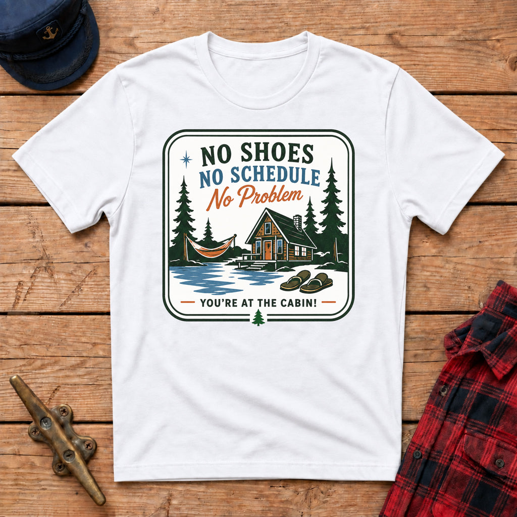 No Shoes No Schedule No Problem Graphic Tee